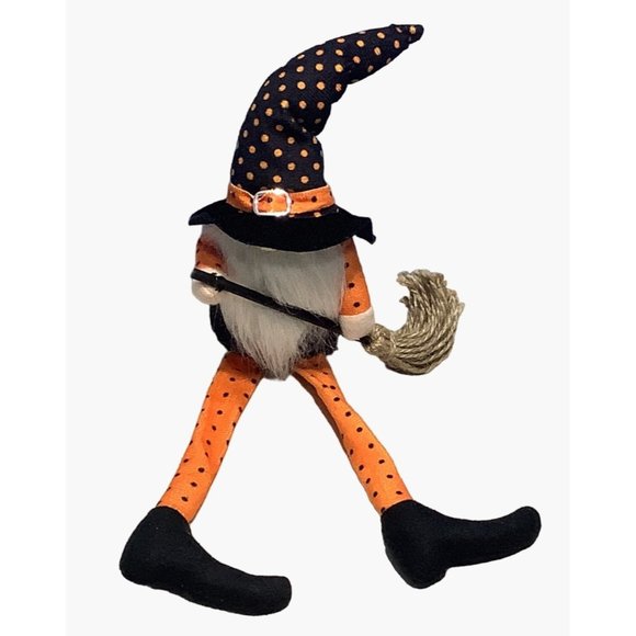Halloween Witch Gnome Doll Decorative Dangle Leg Faceless 16" - Picture 2 of 6